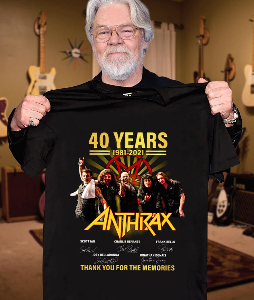 Funny Anthrax band member 40 years 1981-2021 signatures thank memories shirt Anthrax band member 40 years 1981 2021 signatures thank memories shirt 3 - Funny Anthrax band member 40 years 1981-2021 signatures thank memories shirt