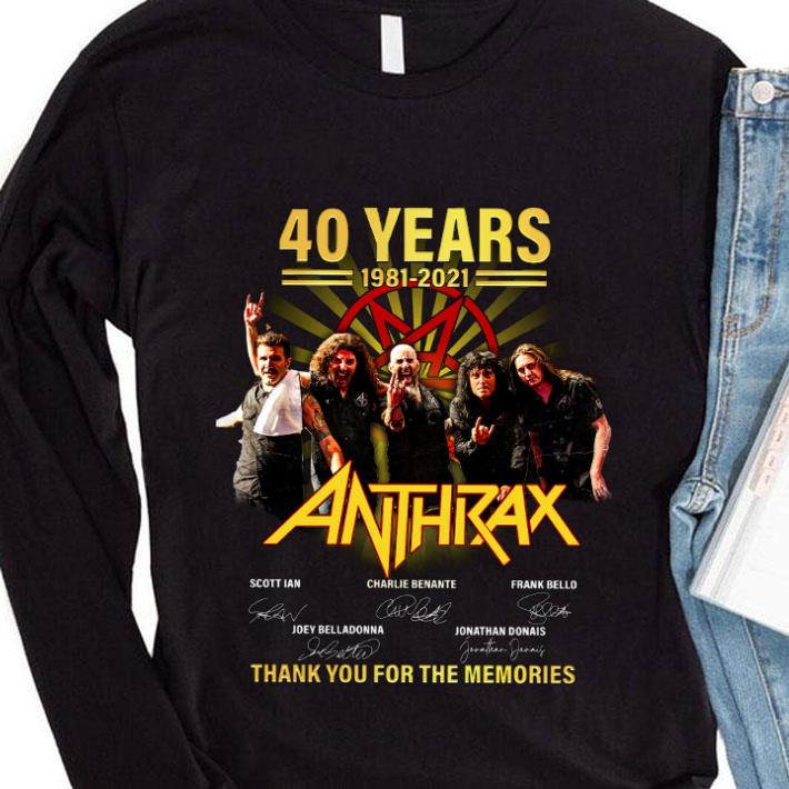 Funny Anthrax band member 40 years 1981-2021 signatures thank memories shirt Anthrax band member 40 years 1981 2021 signatures thank memories shirt 4 - Funny Anthrax band member 40 years 1981-2021 signatures thank memories shirt