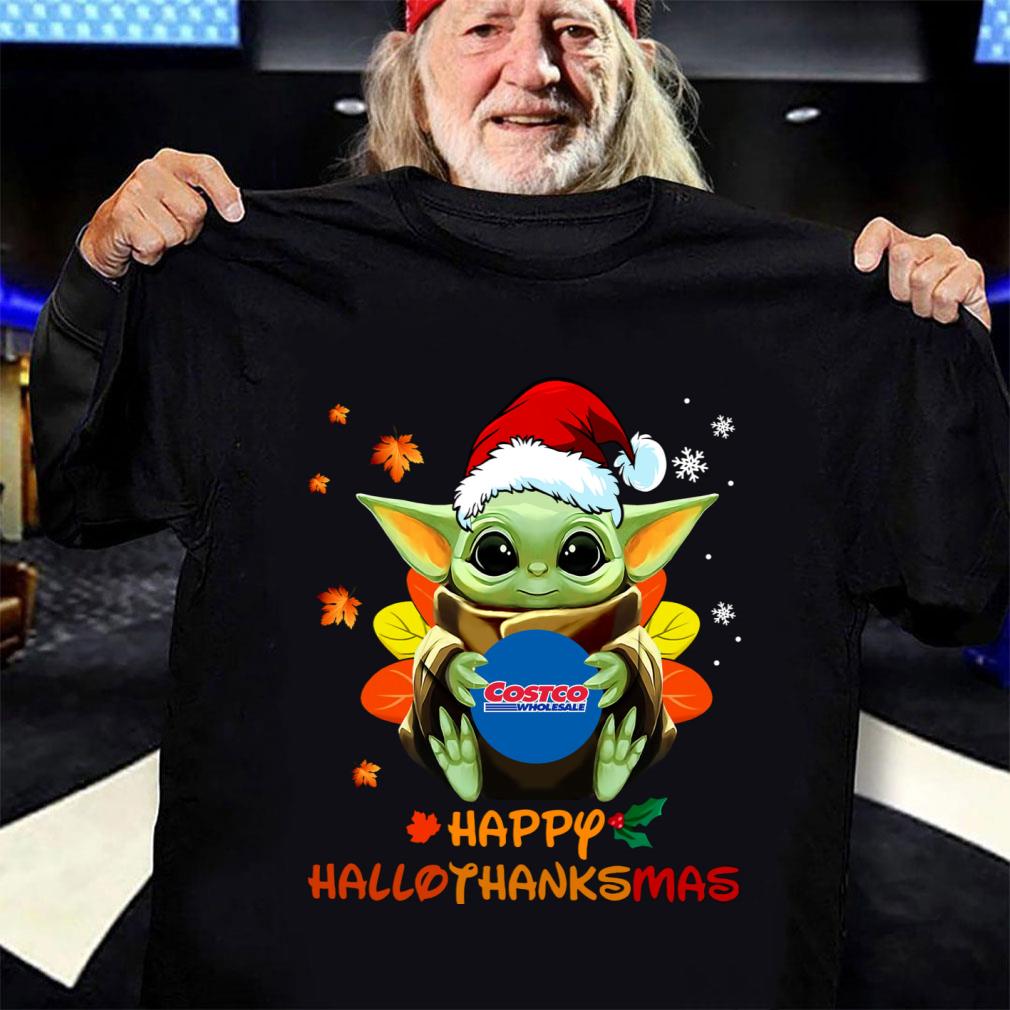 Official Baby Yoda Mashup Costco Happy HalloThanksMas Shirt, Halloween