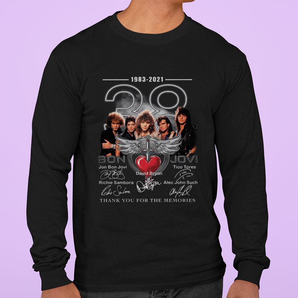 Official Bon Jovi band member 38 years 1983-2021 thank you for the memories signatures shirt Bon Jovi band member 38 years 1983 2021 thank you for the memories signatures shirt 3 - Official Bon Jovi band member 38 years 1983-2021 thank you for the memories signatures shirt