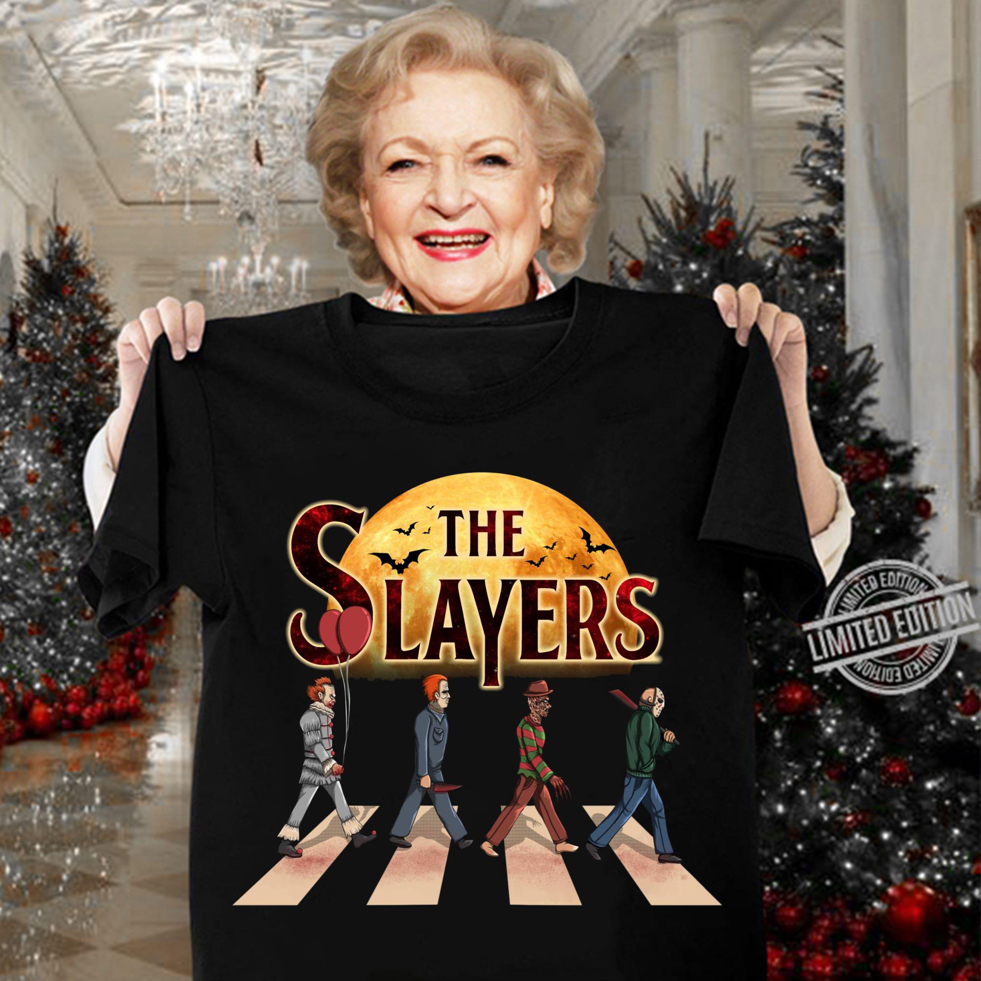 Official Horror Movies Characters The Slayers Abbey Road Halloween Shirt Horror Movies Characters The Slayers Abbey Road Halloween Shirt 3 - Official Horror Movies Characters The Slayers Abbey Road Halloween Shirt