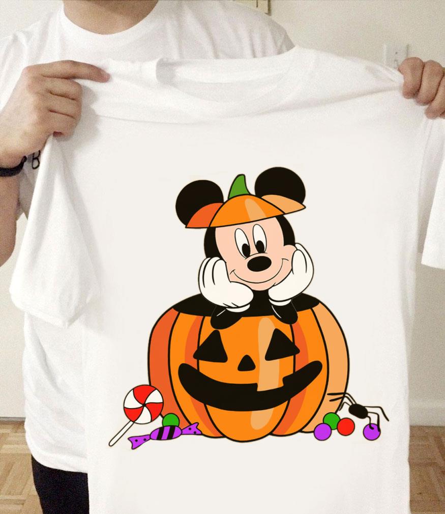Funny Mickey Mouse Pumpkin Thanksgiving Halloween Shirt
