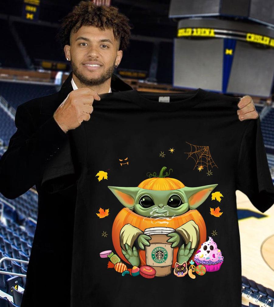 Original Pumpkin Baby Yoda Starbucks Coffee Halloween Shirt