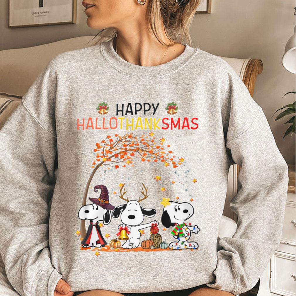 Awesome Snoopy Happy HalloThanksMas Shirt, Halloween, Thanksgiving, Christmas Snoopy Happy HalloThanksMas Shirt Halloween Thanksgiving Christmas 3 - Awesome Snoopy Happy HalloThanksMas Shirt, Halloween, Thanksgiving, Christmas