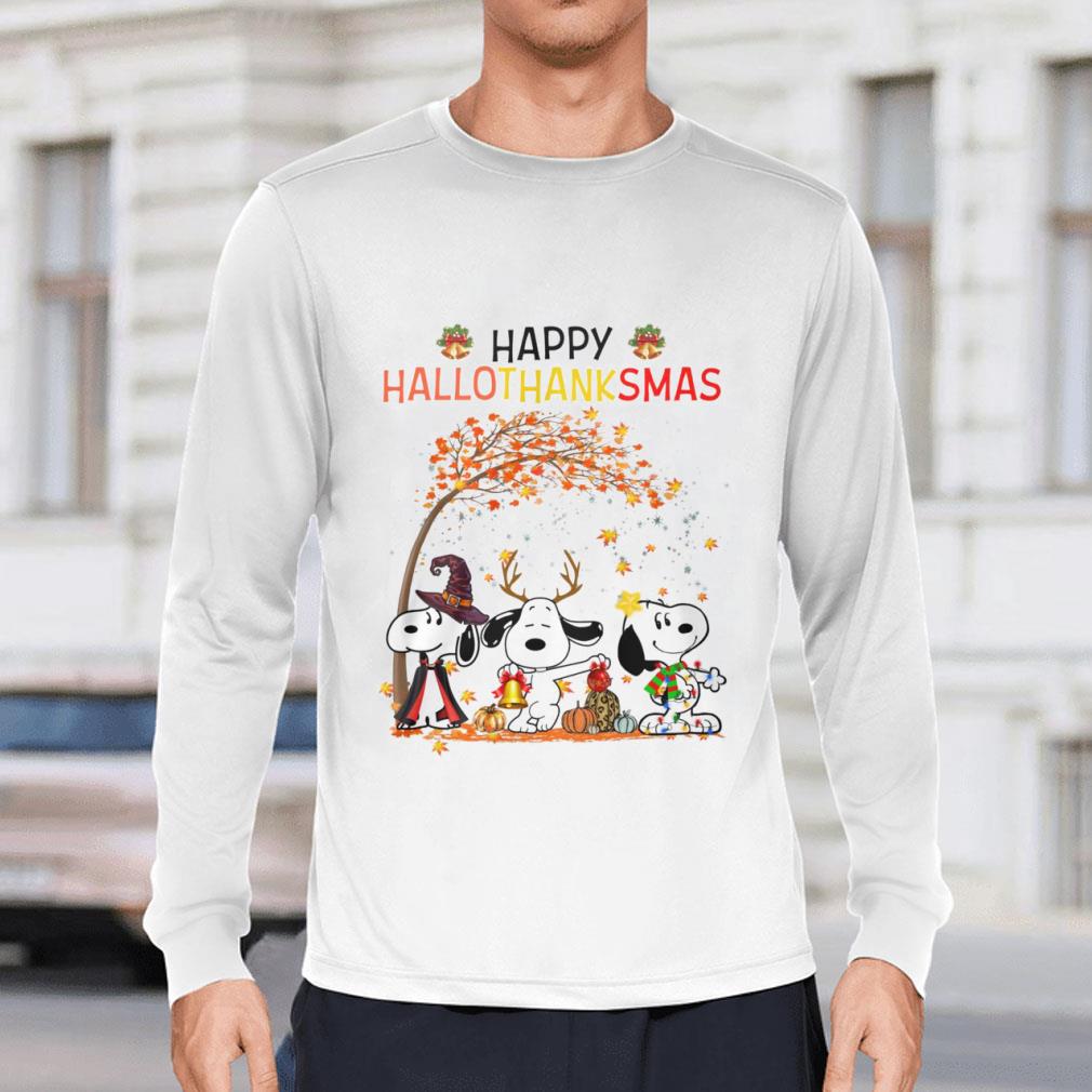 Awesome Snoopy Happy HalloThanksMas Shirt, Halloween, Thanksgiving, Christmas Snoopy Happy HalloThanksMas Shirt Halloween Thanksgiving Christmas 4 - Awesome Snoopy Happy HalloThanksMas Shirt, Halloween, Thanksgiving, Christmas