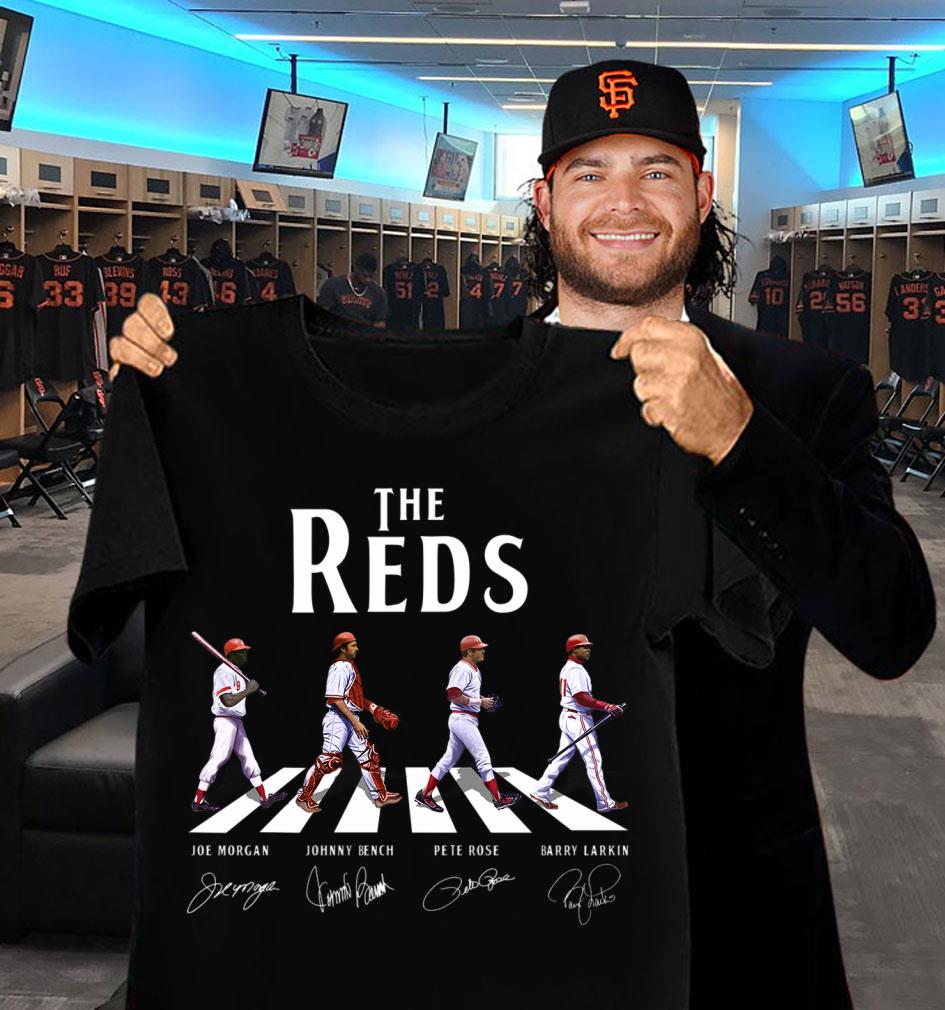Best The Reds Abbey Road Cincinnati Reds Signatures Shirt, Joe Morgan, Johnny Bench, Pete Rose, Barry Larkin The Reds Abbey Road Cincinnati Reds Signatures Shirt Joe Morgan Johnny Bench Pete Rose Barry Larkin 2 - Best The Reds Abbey Road Cincinnati Reds Signatures Shirt, Joe Morgan, Johnny Bench, Pete Rose, Barry Larkin