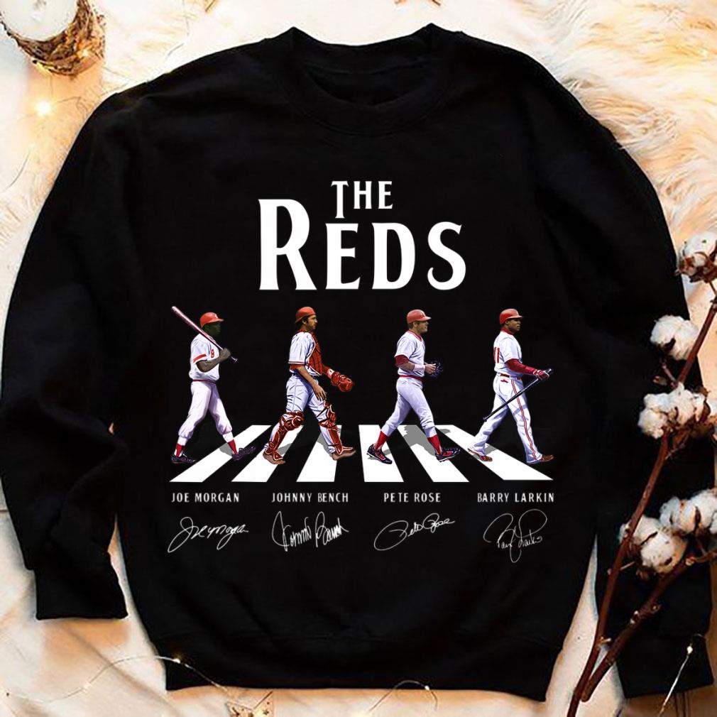 Best The Reds Abbey Road Cincinnati Reds Signatures Shirt, Joe Morgan, Johnny Bench, Pete Rose, Barry Larkin The Reds Abbey Road Cincinnati Reds Signatures Shirt Joe Morgan Johnny Bench Pete Rose Barry Larkin 4 - Best The Reds Abbey Road Cincinnati Reds Signatures Shirt, Joe Morgan, Johnny Bench, Pete Rose, Barry Larkin