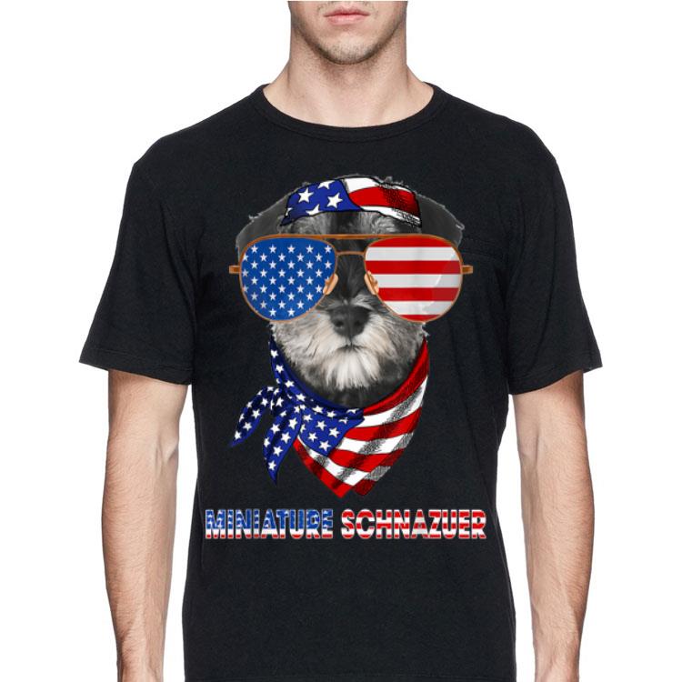 American Flag Miniature Schnazuer Dog Lover shirt American Flag Miniature Schnazuer Dog Lover shirt 4 - American Flag Miniature Schnazuer Dog Lover shirt