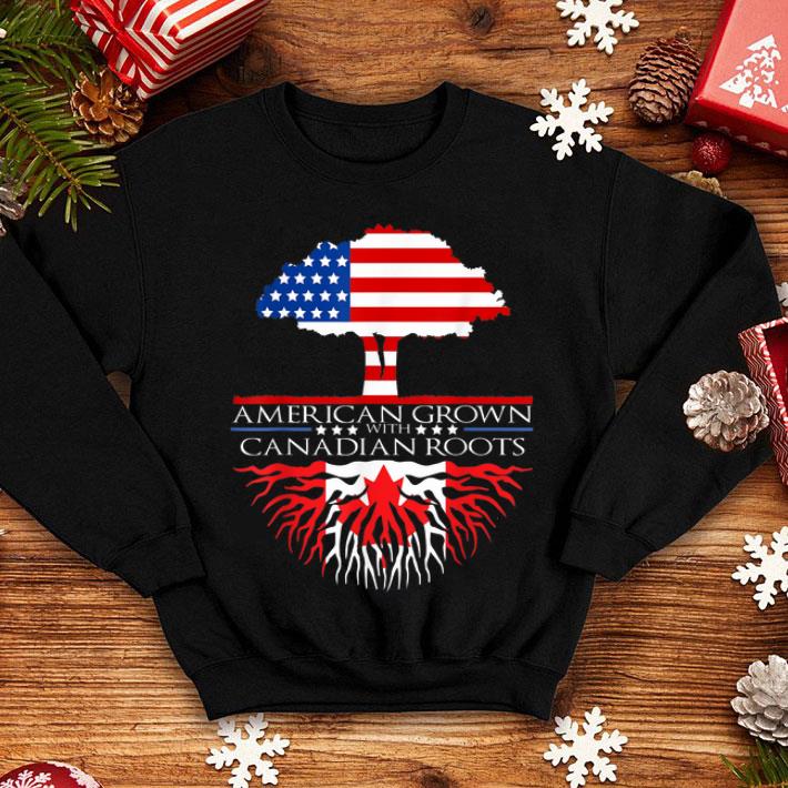 American Grown With Canadian Roots Us Canada Flag Tree Shirt 4 - American Grown With Canadian Roots Us Canada Flag Tree Shirt