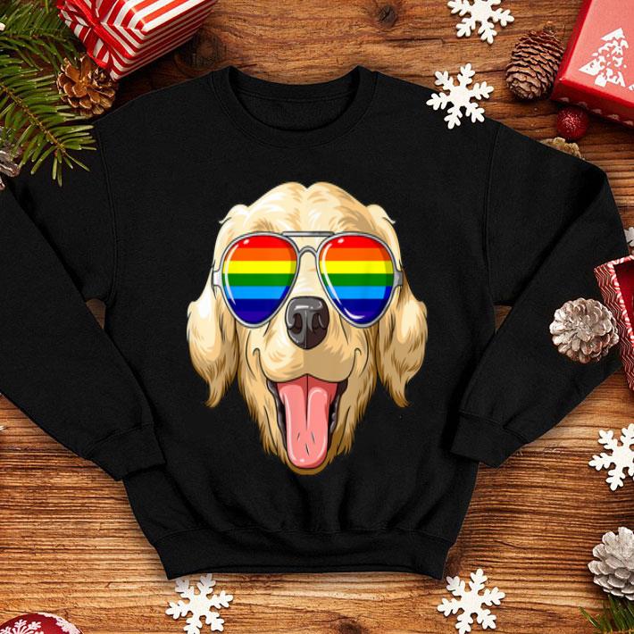 Golden Retriever Gay Pride Flag LGBT Rainbow Sunglasses Shirt 4 - Golden Retriever Gay Pride Flag LGBT Rainbow Sunglasses Shirt