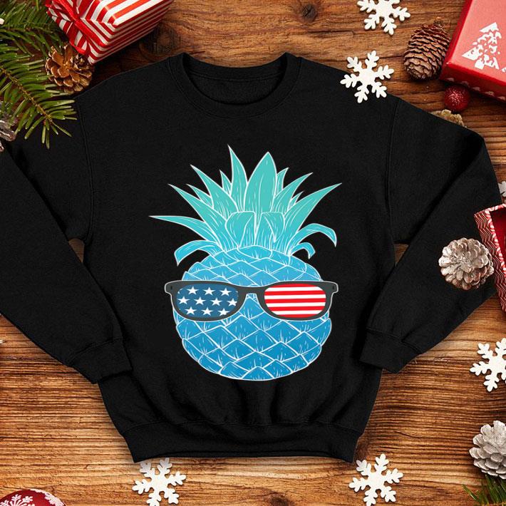 Hawaiian Pineapple American Flag Sunglasses 4th of July shirt 4 1 - Hawaiian Pineapple American Flag Sunglasses 4th of July shirt