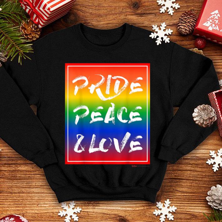 Pride Peace Love Gay Pride LGBT Rainbow Flag Shirt 4 - Pride Peace Love, Gay Pride LGBT Rainbow Flag Shirt