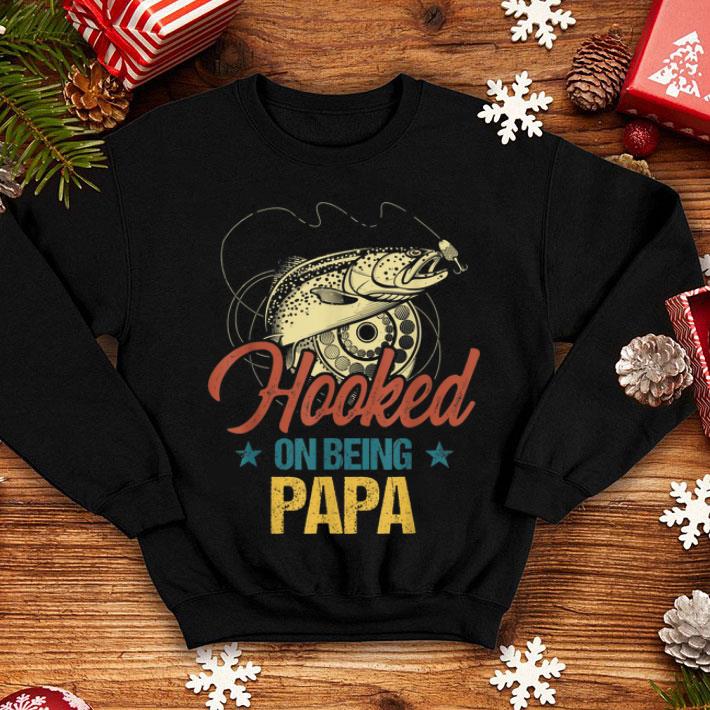 Vintage Fishing Hooked On Being Papa For Fathers Day Shirt 4 - Vintage Fishing Hooked On Being Papa For Fathers Day Shirt