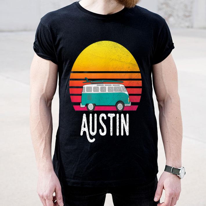 Austin Retro Sunset Surfing Hippie Van Art shirt 4 - Austin Retro Sunset Surfing Hippie Van Art shirt