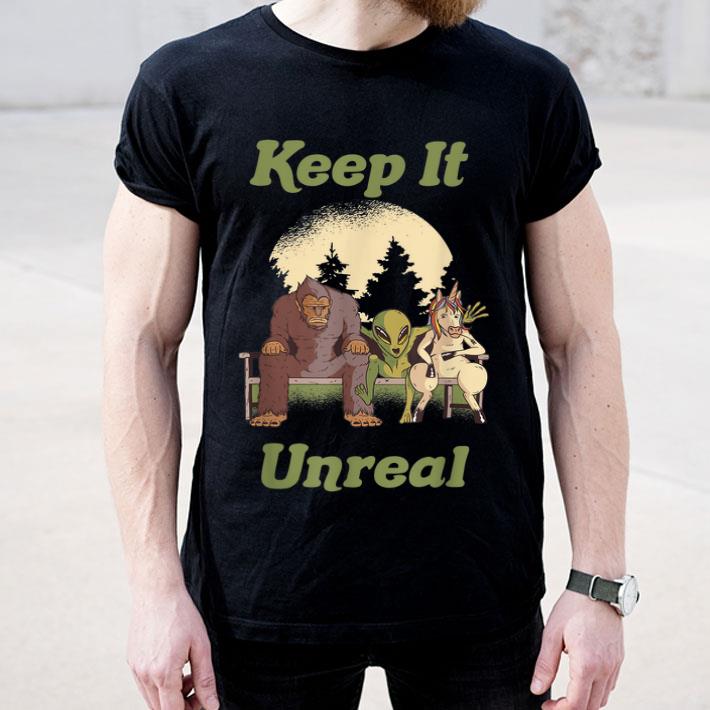 Cute And Bigfoot Alien Unicorn Buddies Keep It Unreal shirt 4 - Cute And Bigfoot Alien Unicorn Buddies Keep It Unreal shirt