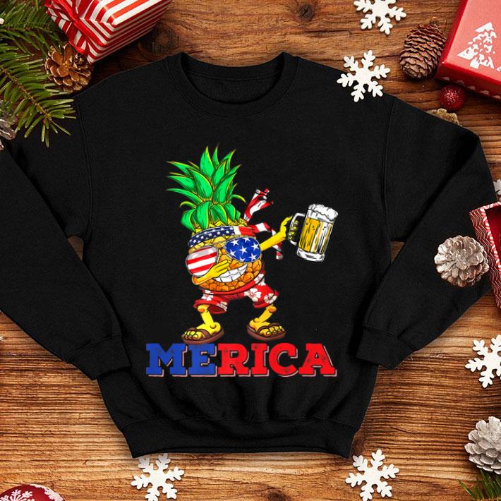 Dabbing Pineapple Us Flag Sunglasses 4th Of July Beer Summer Premium shirt 4 - Dabbing Pineapple Us Flag Sunglasses 4th Of July Beer Summer Premium shirt