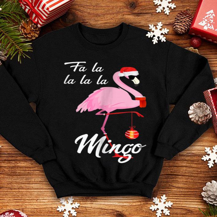 Merry Christmas Fa La La Mingo Flamingo Santa shirt 4 - Merry Christmas Fa La La... Mingo Flamingo Santa shirt