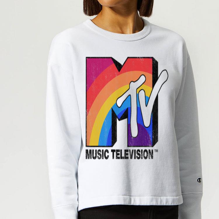 Mtv Rainbow Logo Music Lover Television Graphic shirt 4 - Mtv Rainbow Logo Music Lover Television Graphic shirt