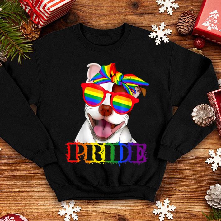 Pitbull Gay Pride Flag Sunglasses LGBT Dog Puppy Lover shirt 4 - Pitbull Gay Pride Flag Sunglasses LGBT Dog Puppy Lover shirt