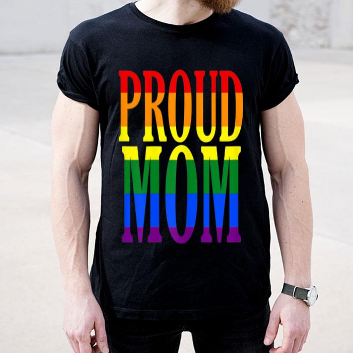 Womens Proud Mom Rainbow Gay Lesbian Pride shirt 4 - Womens Proud Mom Rainbow Gay Lesbian Pride shirt