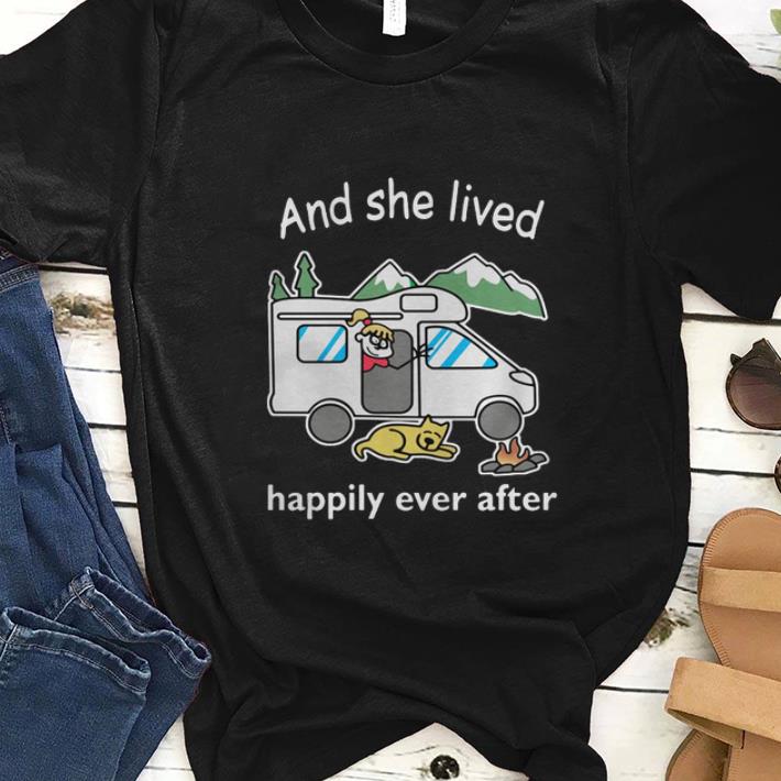 Awesome And She Lived Happily Ever After Camping shirt 1 - Awesome And She Lived Happily Ever After Camping shirt