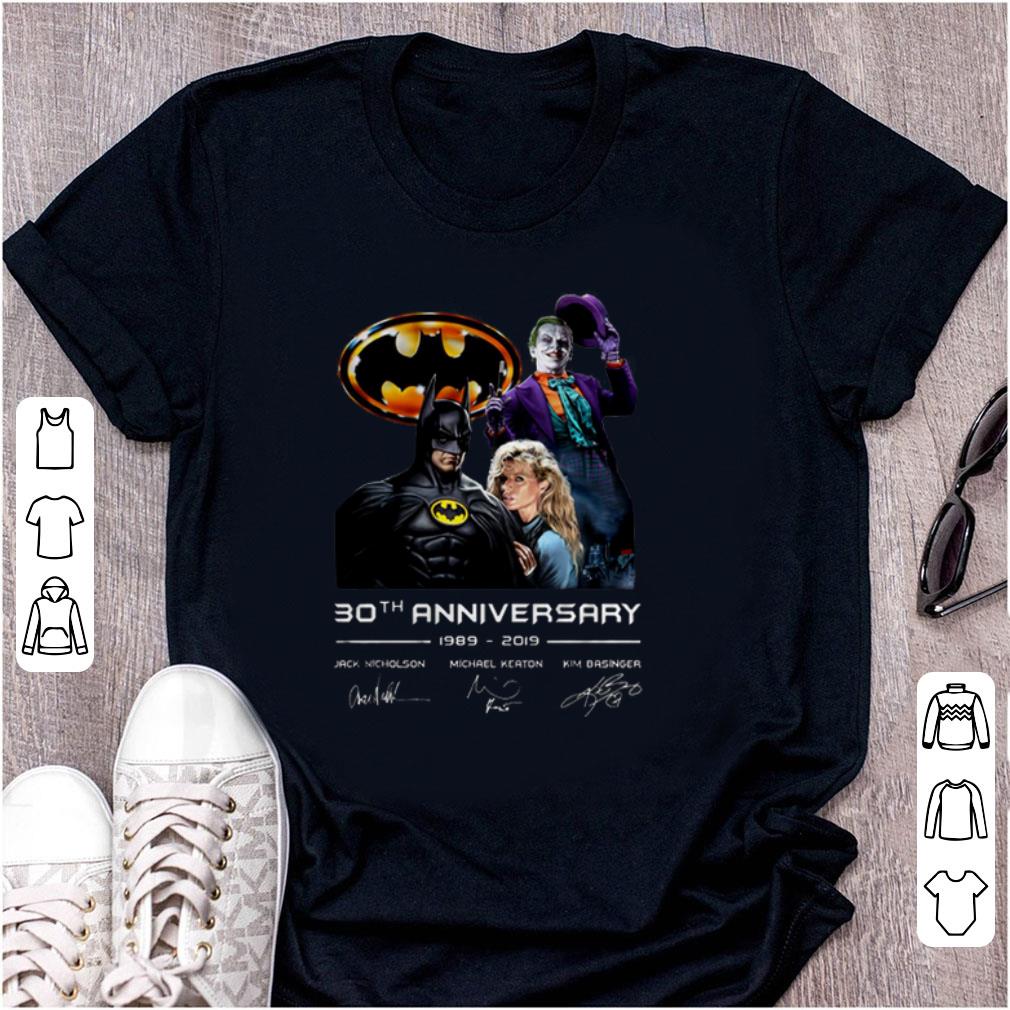 Hot 30th Anniversary 1989 2019 Jack Nicholson Michael Keaton Kim Basinger Signature Version shirt 1 - Hot 30th Anniversary 1989-2019 Jack Nicholson Michael Keaton Kim Basinger Signature Version shirt