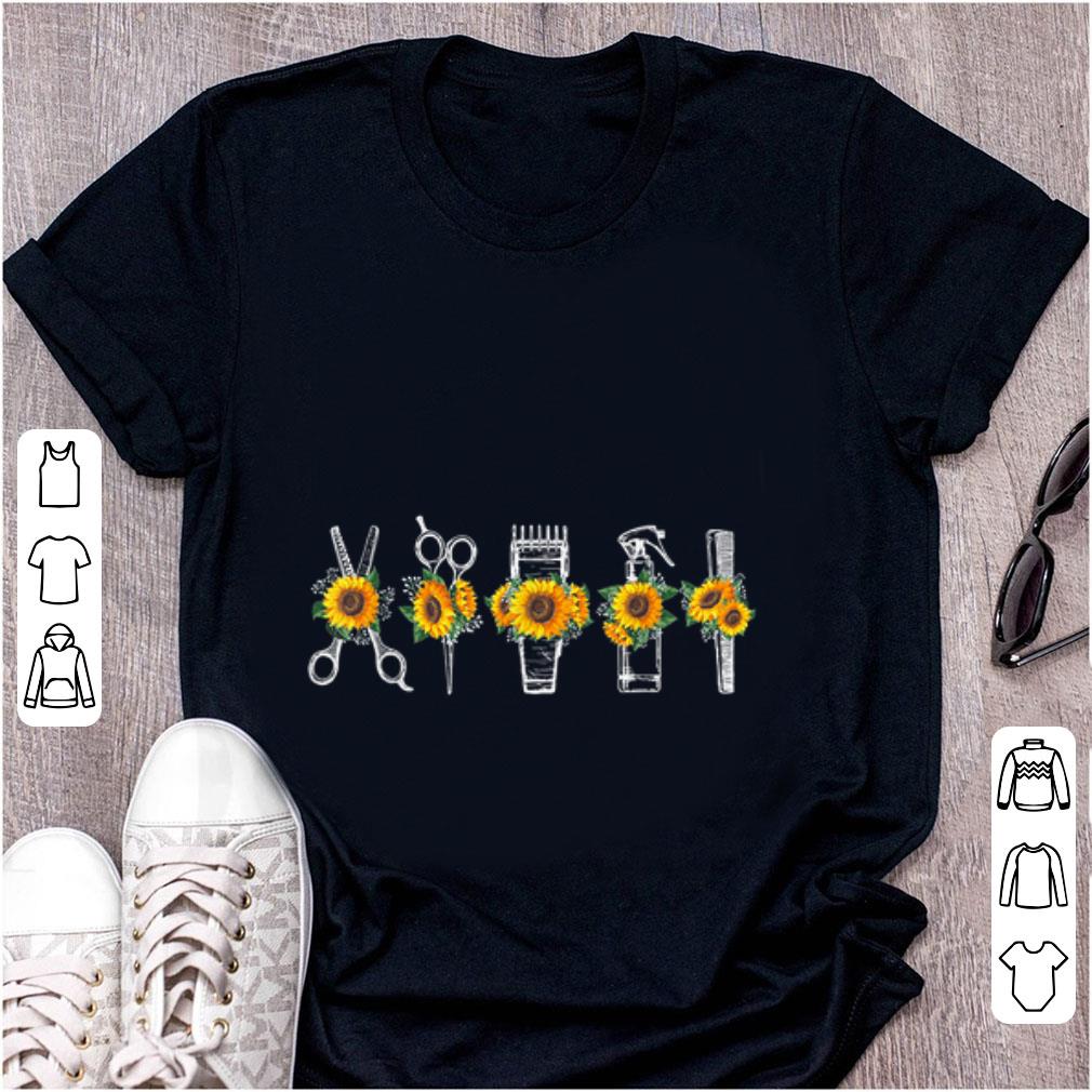 Hot Hair Stylist Barber Tools Sunflower shirt 1 - Hot Hair Stylist Barber Tools Sunflower shirt