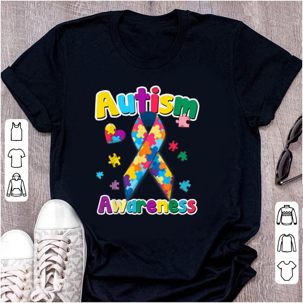 Hot Ribbon Puzzle Pieces Colors Autism Awareness shirt 1 - Hot Ribbon Puzzle Pieces Colors Autism Awareness shirt