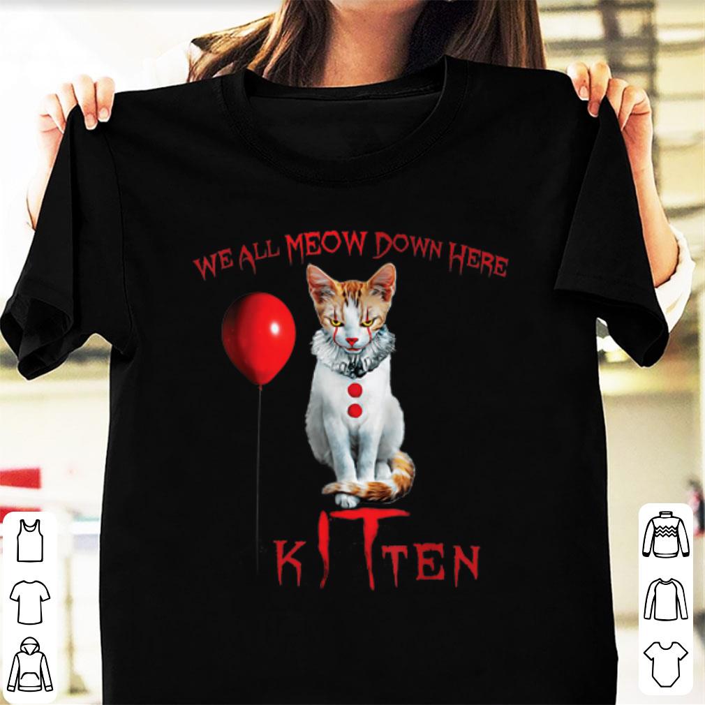 Official We All Meow Down Here Kitten Horror shirt 1 - Official We All Meow Down Here Kitten Horror shirt