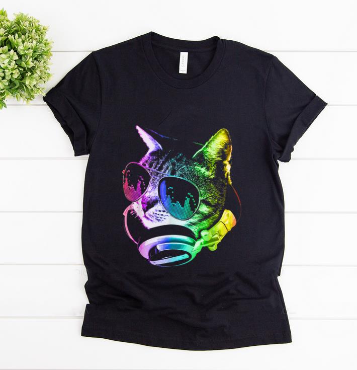 Original Rainbow Music Dj Cat shirt 1 - Original Rainbow Music Dj Cat shirt