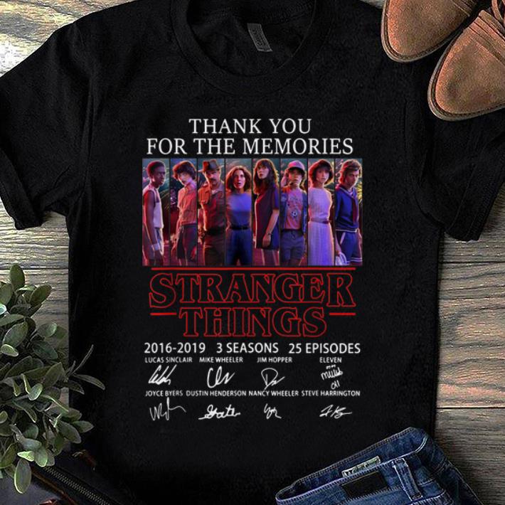 Original Thank You For The Memories Stranger Things 3 Signature Character shirt 1 - Original Thank You For The Memories Stranger Things 3 Signature Character shirt