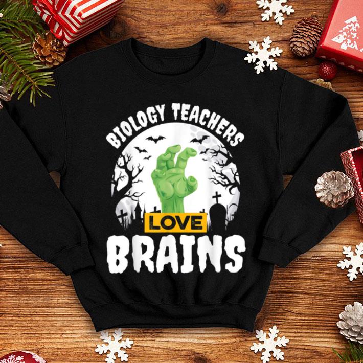 Premium Halloween Teacher Gift Biology Teachers Love Brains shirt 4 - Premium Halloween Teacher Gift Biology Teachers Love Brains shirt