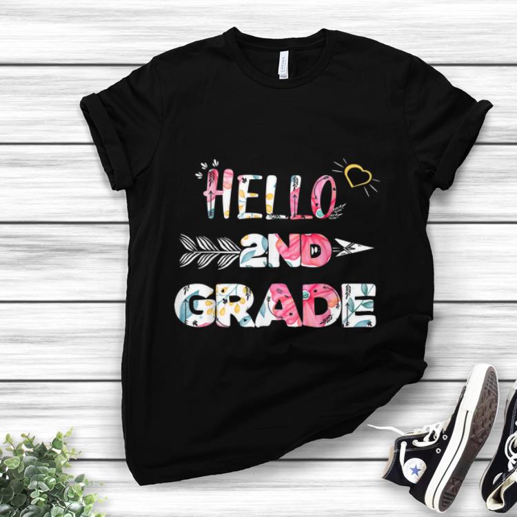 Premium Hello 2nd Grade Back To Shool Floral shirt 1 - Premium Hello 2nd Grade Back To Shool Floral shirt
