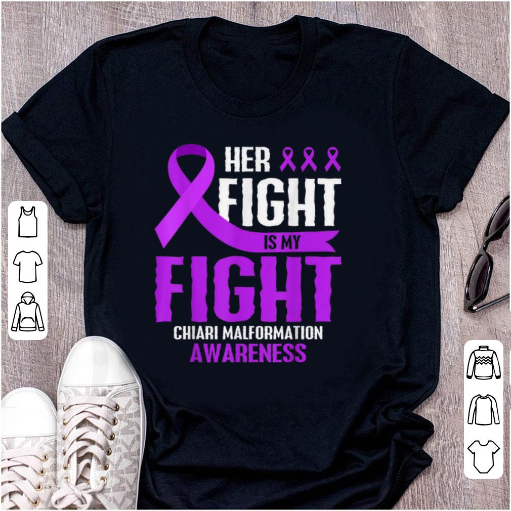 Premium Her Fight Is My Fight Chiari Malformation Purple Awareness shirt 1 - Premium Her Fight Is My Fight Chiari Malformation Purple Awareness shirt