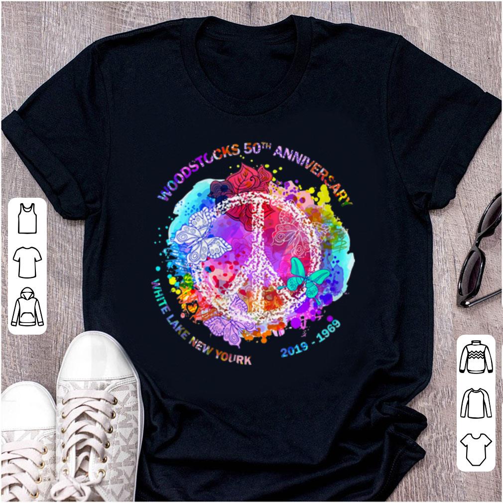 Premium Woodstock s 50th Anniversary White Lake New York Peace shirt 1 - Premium Woodstock's 50th Anniversary White Lake New York Peace shirt