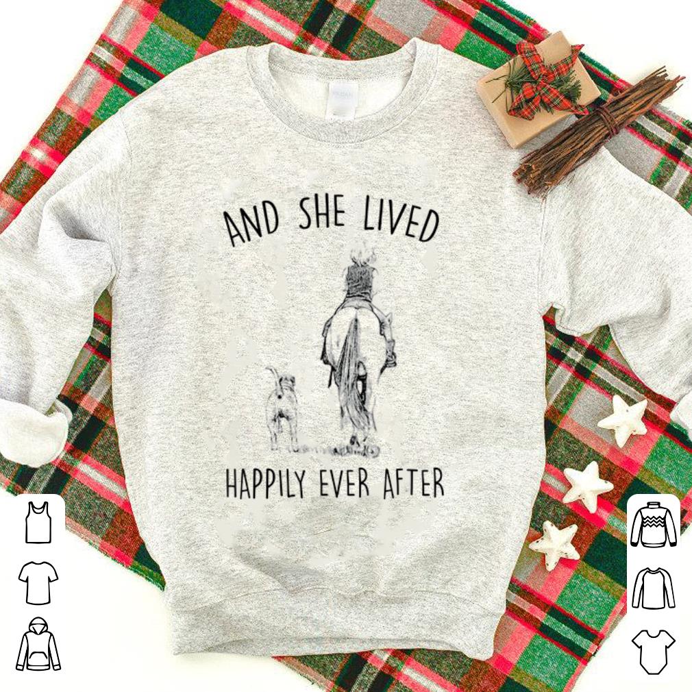Pretty And She Lived Happily Ever After Horse Dogs shirt 1 1 - Pretty And She Lived Happily Ever After Horse Dogs shirt