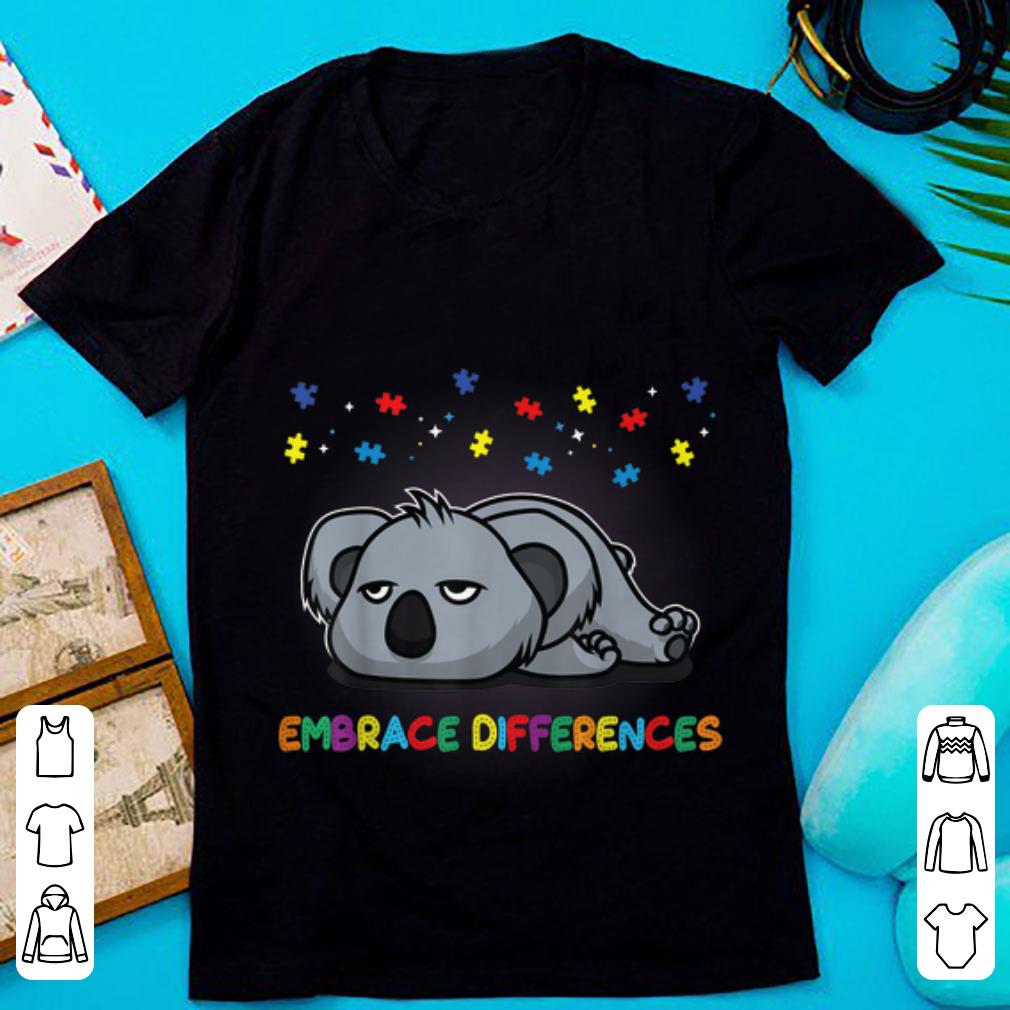 Top Embrace Differences Sassy Koala Autism Awareness shirt 1 - Top Embrace Differences Sassy Koala Autism Awareness shirt