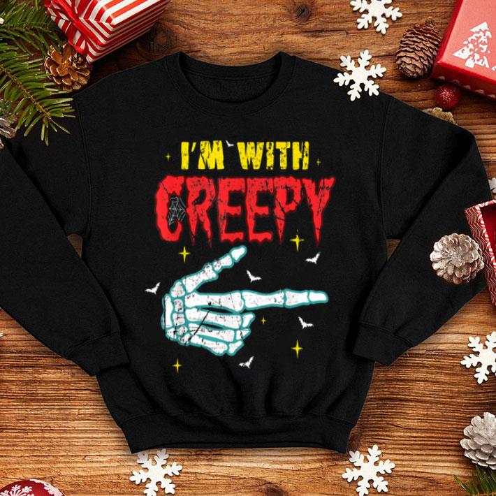 Top Funny I'm With Creepy Couples Halloween Costume Skeleton shirt Top Funny I m With Creepy Couples Halloween Costume Skeleton shirt 4 - Top Funny I'm With Creepy Couples Halloween Costume Skeleton shirt