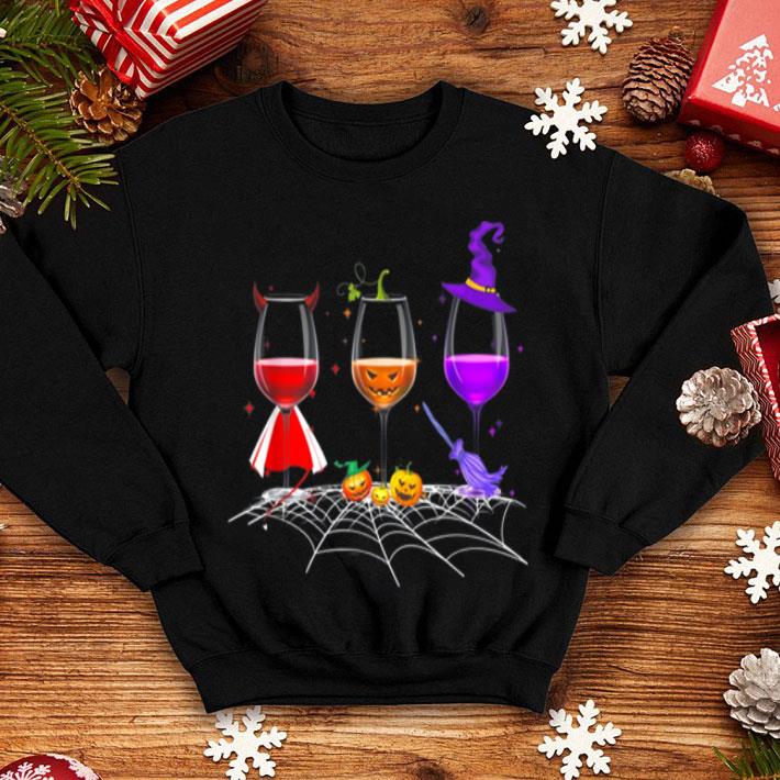 Beautiful Three Glasses Of Wines Halloween Wine shirt 4 - Beautiful Three Glasses Of Wines Halloween Wine shirt