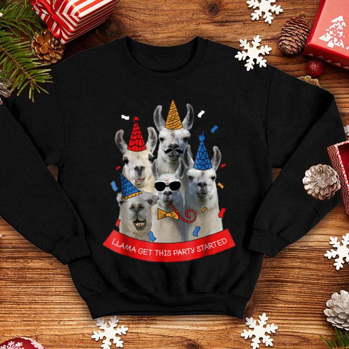 Funny Funny Animal Llama Get This Party Started Gag Tee shirt 4 - Funny Funny Animal - Llama Get This Party Started Gag Tee shirt