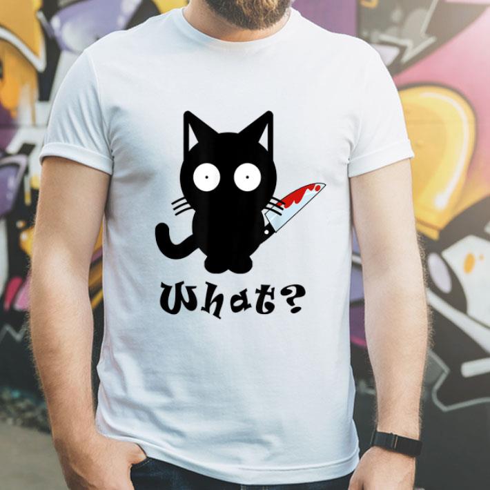 Black Cat What Murderous Cat Bloody Knife Halloween shirt 4 - Black Cat What Murderous Cat Bloody Knife Halloween shirt