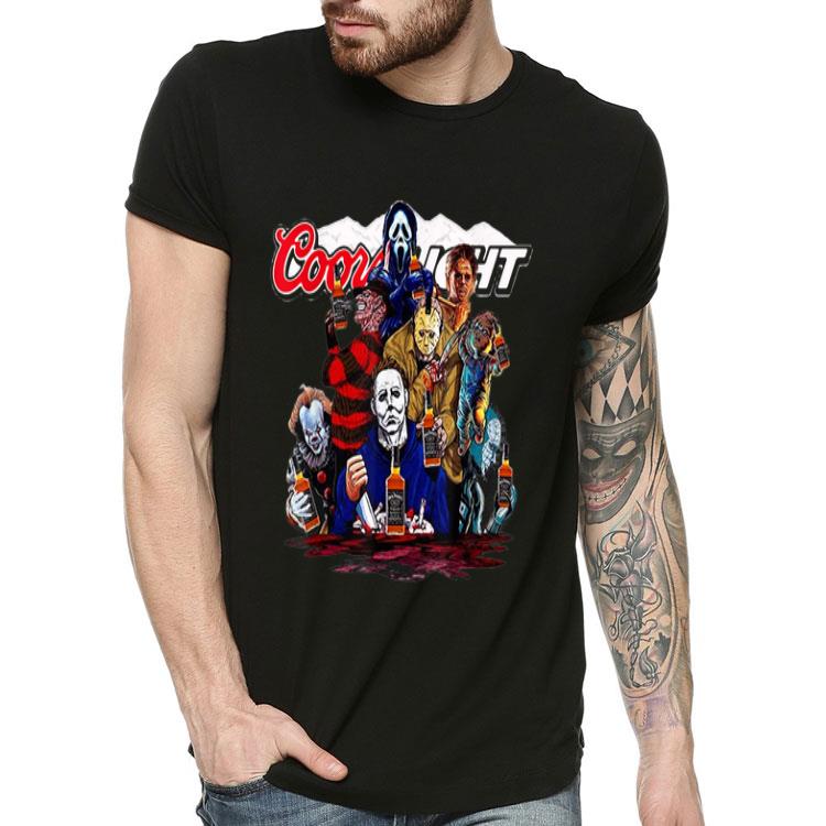 Halloween Horror Character Drinking Coors Light Beer shirt 4 - Halloween Horror Character Drinking Coors Light Beer shirt