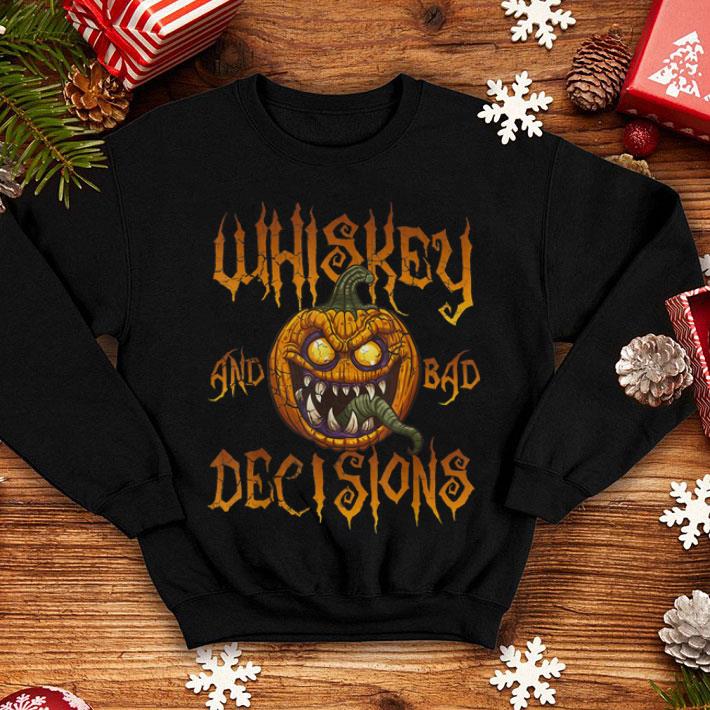 Official Whiskey And Bad Decisions Halloween Funny Humor Men Women shirt 4 - Official Whiskey And Bad Decisions Halloween Funny Humor Men Women shirt