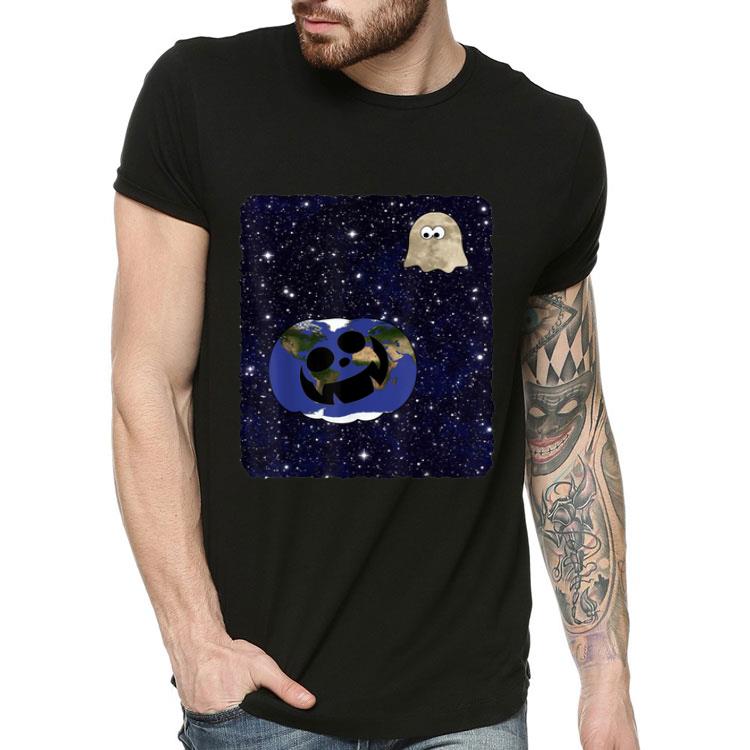 Pumpkin Earth Globe Ghost Moon Halloween Space Lover shirt 4 - Pumpkin Earth Globe Ghost Moon Halloween Space Lover shirt