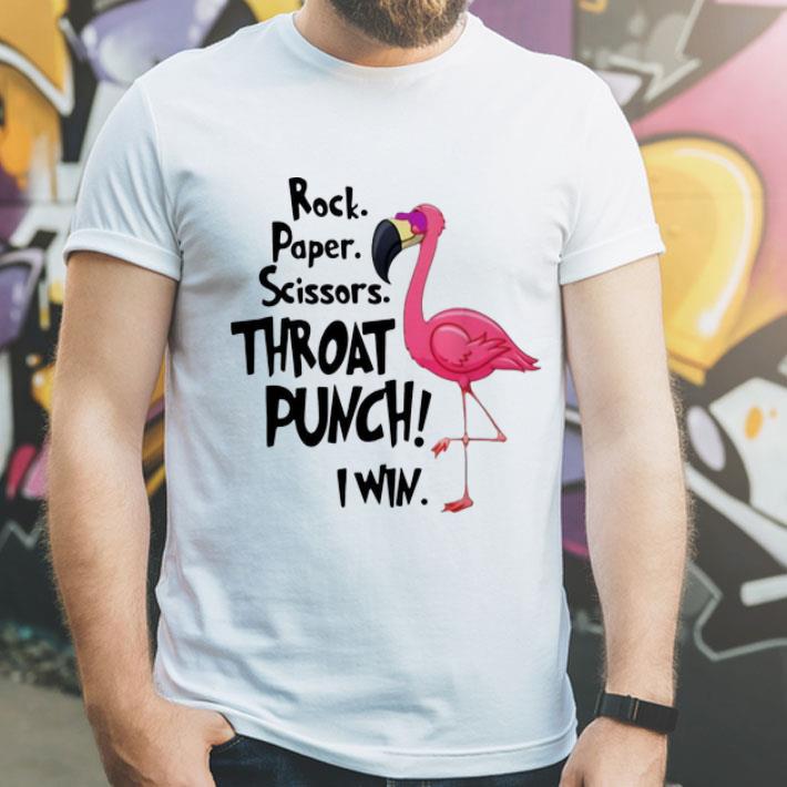 Rock Paper Scissors Throat Punch I Win Flamingo shirt 4 - Rock Paper Scissors Throat Punch I Win Flamingo shirt
