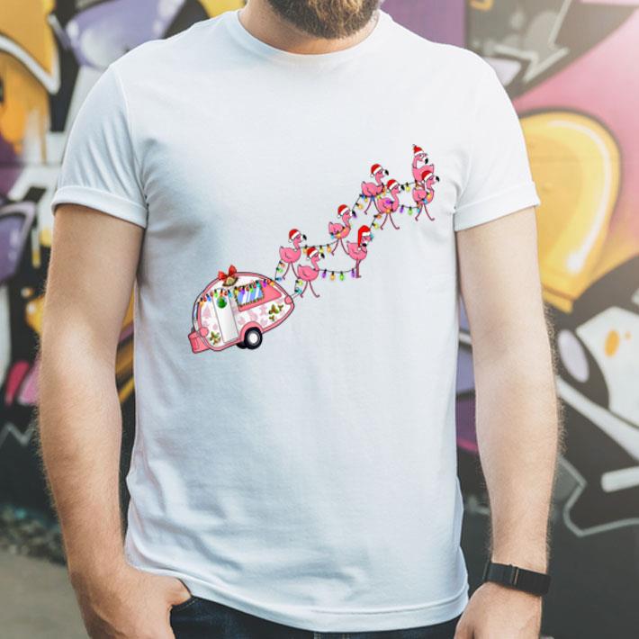 Santa Claus Flamingo Camper Christmas shirt 4 - Santa Claus Flamingo Camper Christmas shirt