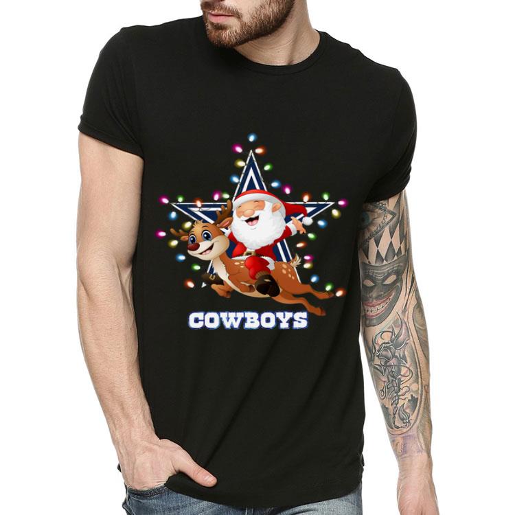 Santa Claus Riding Reindeer Dallas Cowboys shirt 4 - Santa Claus Riding Reindeer Dallas Cowboys shirt