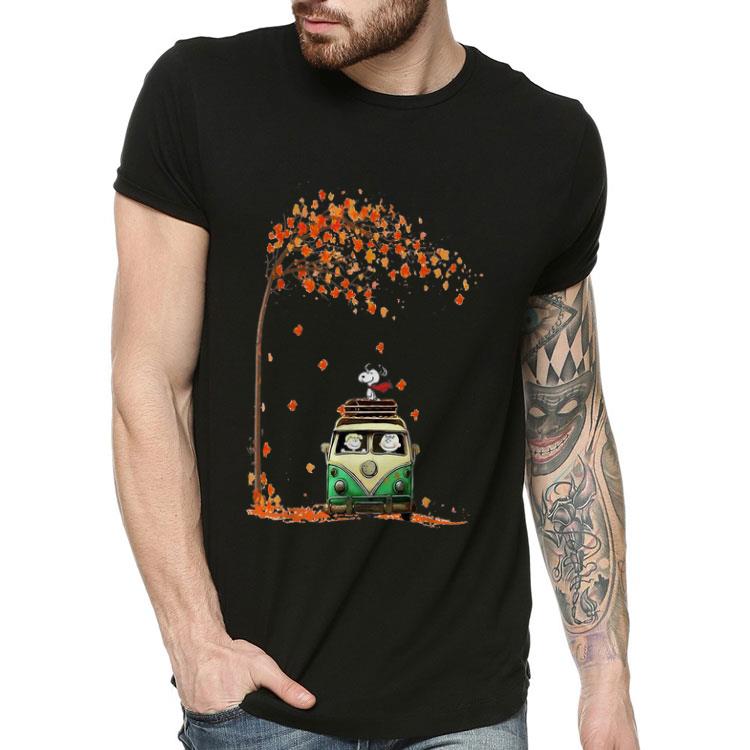 Snoopy With Friends Hippie Car Autumn Leaf shirt 4 - Snoopy With Friends Hippie Car Autumn Leaf shirt