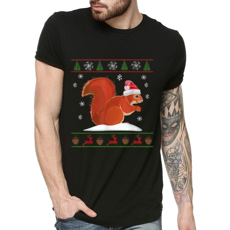 Squirrel Santa s Hat Ugly Christmas shirt 4 - Squirrel Santa's Hat Ugly Christmas shirt
