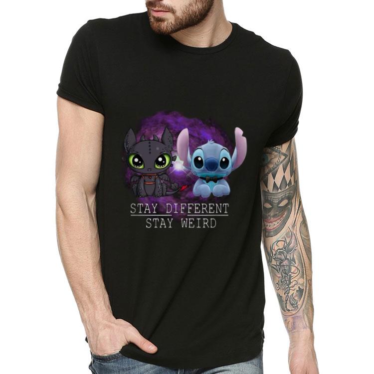Stitch And Night Fury Stay Different Stay Weird shirt 4 - Stitch And Night Fury Stay Different Stay Weird shirt